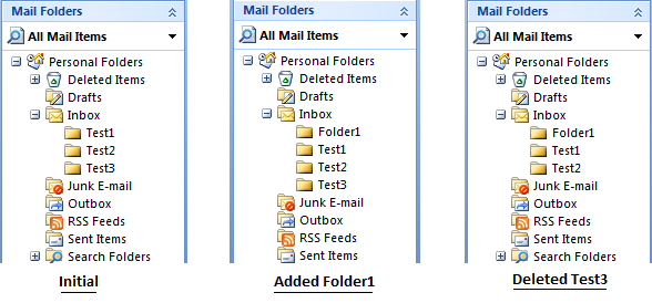 Add & Delete Folders from Outlook