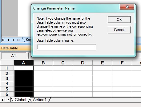 Changing Column Header in QTP Data Table