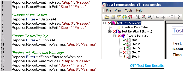 Reporter.Filter property