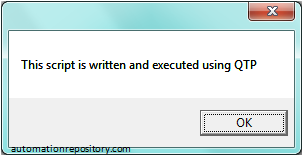 Executing VBScript code using QTP