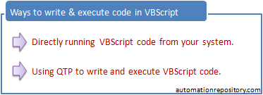 Writing first VBScript Program