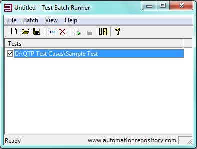 Adding Test Folder to Test Batch Runner tool