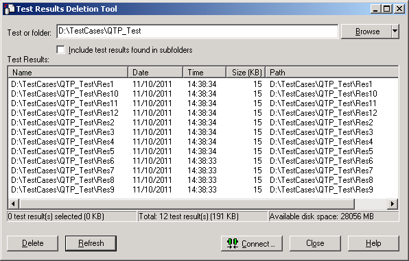 Test Results Deletion Tool
