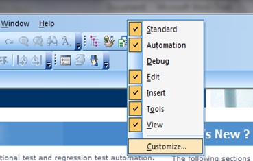 Toolbar Customize