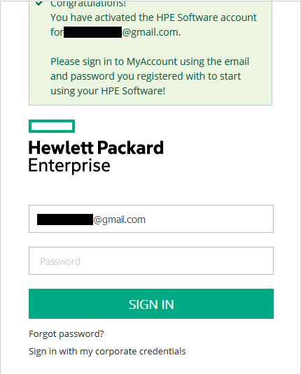 UFT 12.52 Download - HPE Login Page